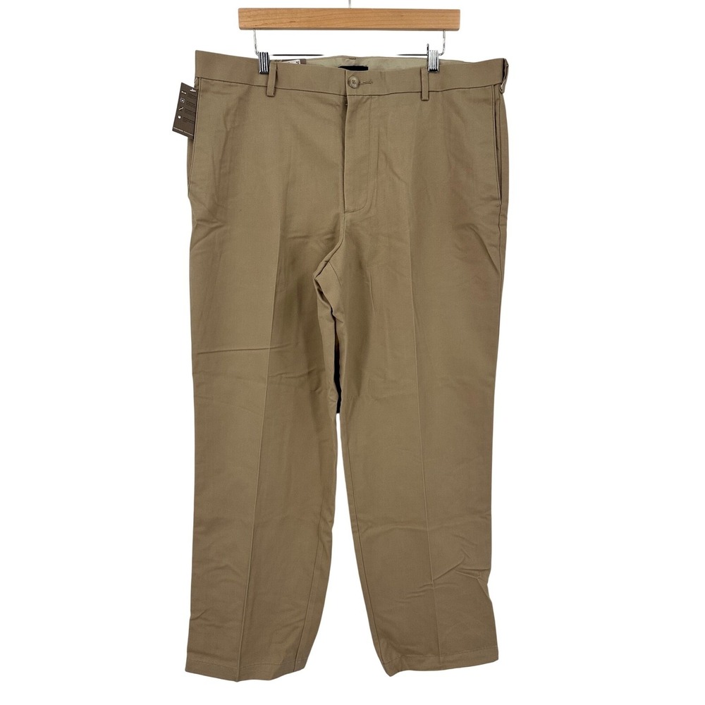 Dockers Premium Comfort Khaki Relaxed Fit Flat Front Pants‎ W38 L32 New